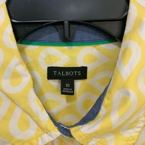 Lightweight Summery Yellow Talbots button down shirt